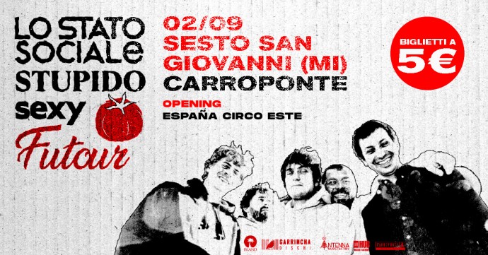 Lo Stato Sociale: a settembre live al Carroponte di Sesto San Giovanni